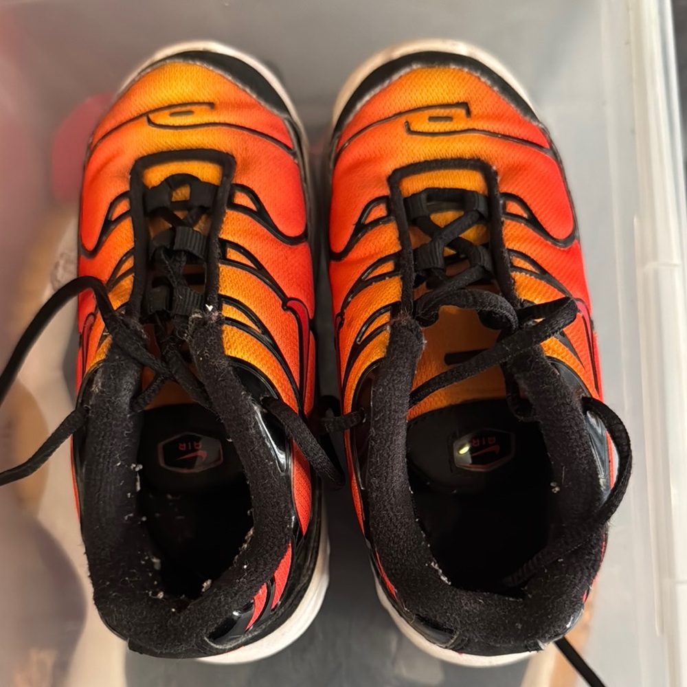 Nike Orange and Black Sneakers Athletic Design